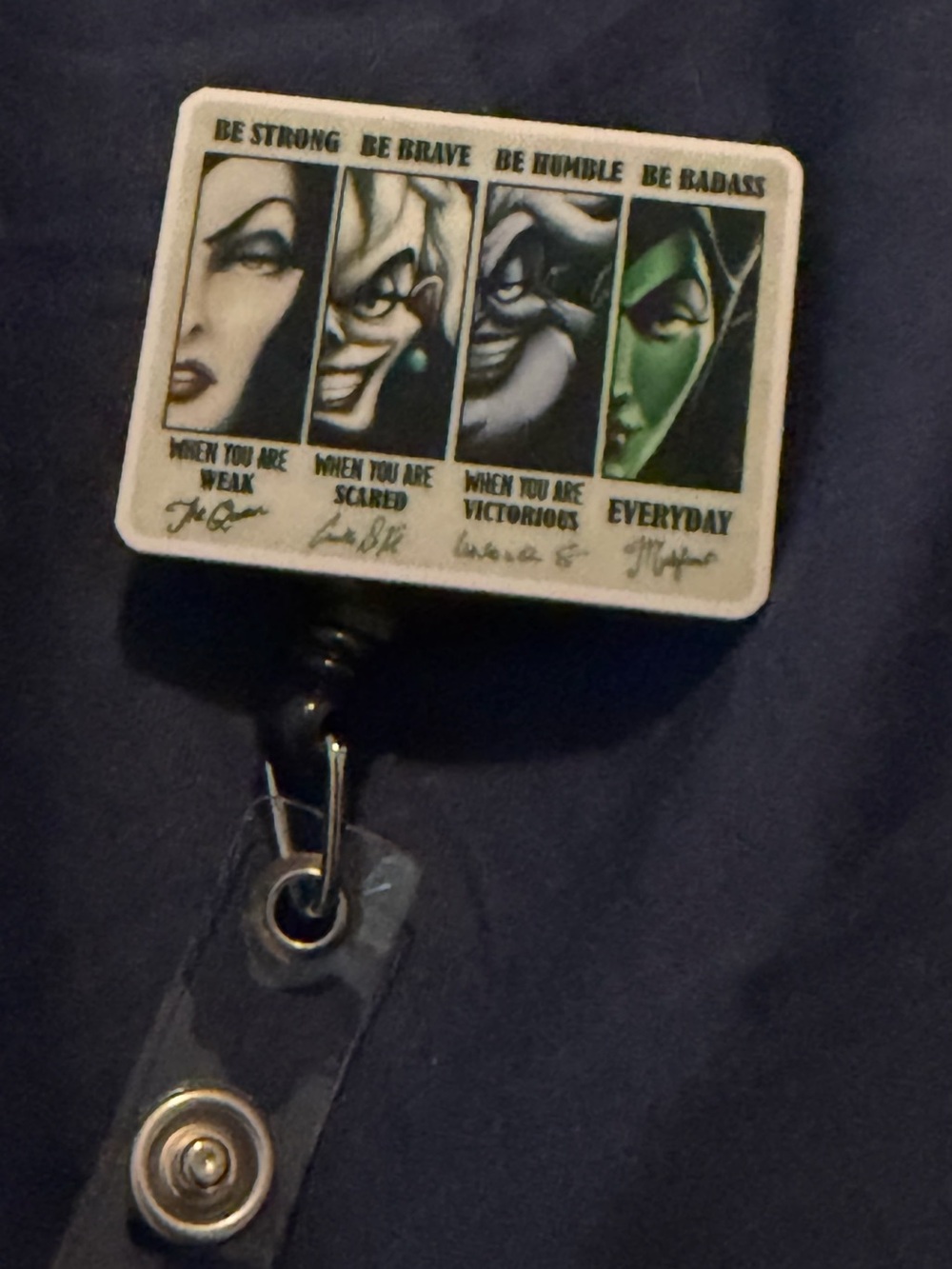 Villains Badge Reel - Multi-Color Retractable ID Holder
